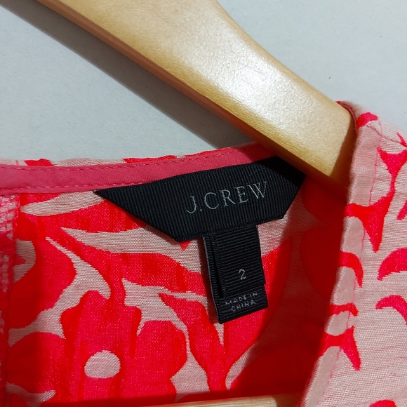 J.Crew Seamed Shell in Pluneria Jacquard Sz 2 - Picture 9 of 15